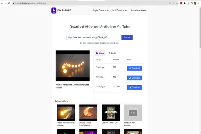 YouTube Video Downloader Project